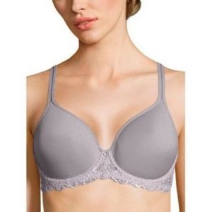 [Bali] Gray Smooth Embroidered Frame Underwire Bra